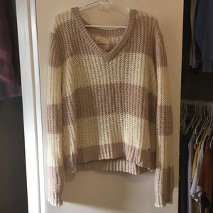 Stripped Beige Sweater